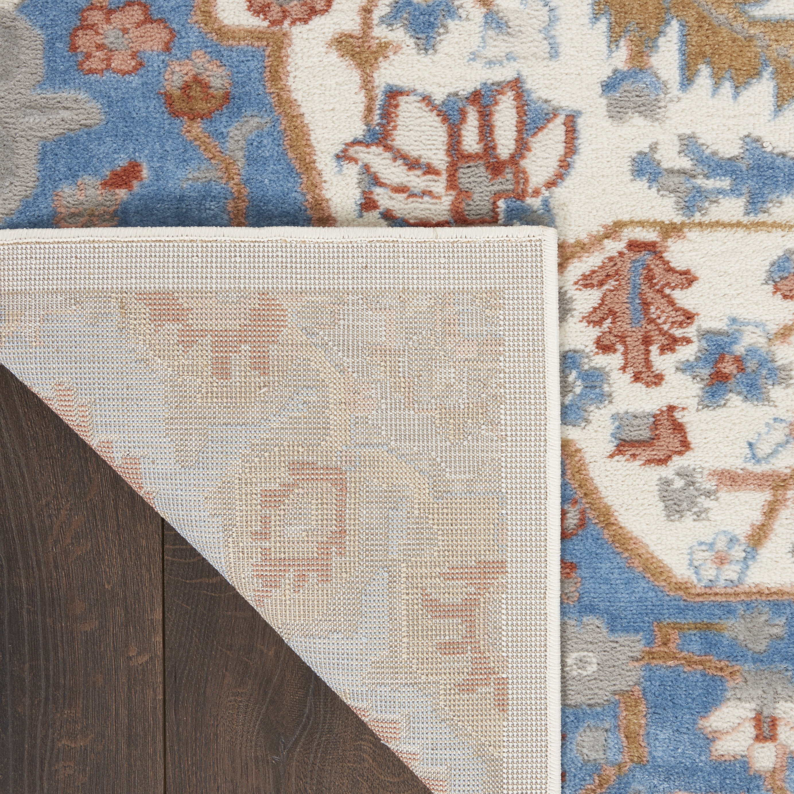 Nourison Elation Persian Ivory Blue 9' x 12' Area Rug, (9x12)