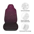 thumbnail image 4 of Wukai Dark Purple Glitter Full Set Car Seat Covers with Soft Padding Universal Auto Front Seats Protector and Cushion Mat, 4 of 5