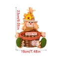 thumbnail image 2 of D Holiday Candy Basket With Cartoon Figurine Bamboo Tray Desktop Thanksgiving Decor Toy Ornament, 2 of 6