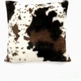 thumbnail image 2 of Fundas de almohada decorativas de 18 x 18 pulgadas, paquete de 2, suaves y acogedoras, de forro polar, para sofá cama, sofá, estilo rústico, piel de animal, negro y blanco, estampado., 2 of 4
