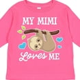 thumbnail image 4 of Inktastic My Mimi Loves Me with Sloth and Hearts Boys or Girls Long Sleeve Toddler T-Shirt, 4 of 5