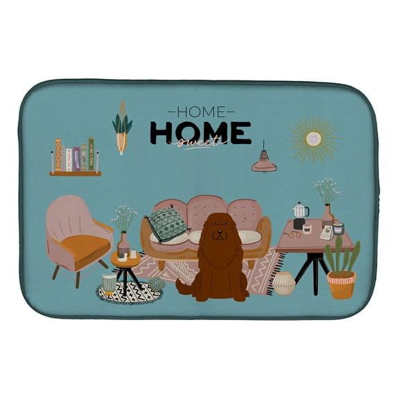 Caucasian Shepherd Dog Sweet Home Dish Drying Mat