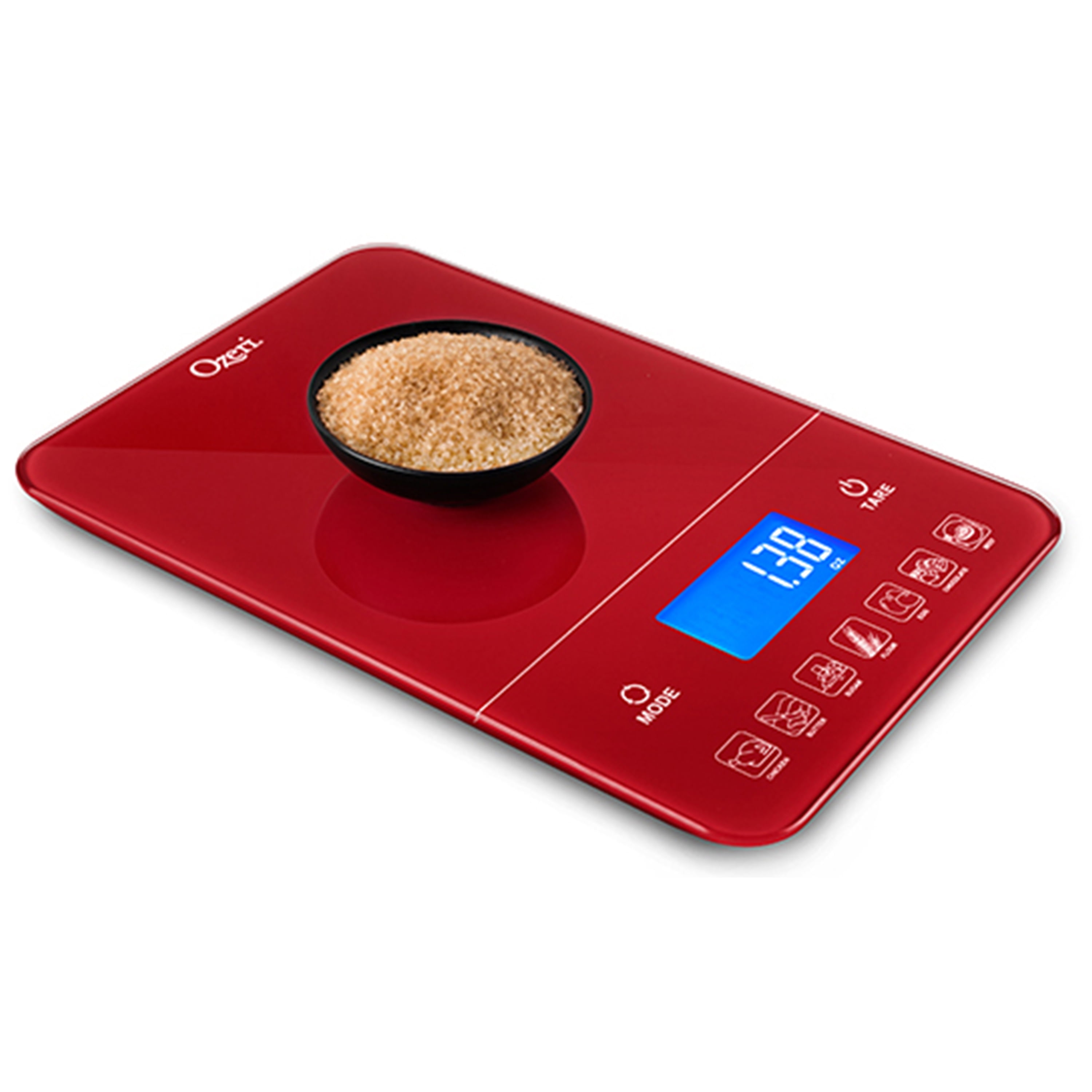 Ozeri Touch III 22 lbs (10 kg) Digital Kitchen Scale with Calorie Counter,  in Tempered Glass, 1 - Kroger