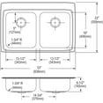 thumbnail image 2 of Elkay LRADQ3322651 33 x 22 Inch Gourmet Sink with Quick-Clip, 2 of 7