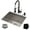 Matte Black, variant on KRAUS 24-inch 18 Gauge Pax Laundry and Utility Sink Combo Set with Bolden 18-inch Kitchen Faucet and Soap Dispenser, Stainless Steel Matte Black Finish
