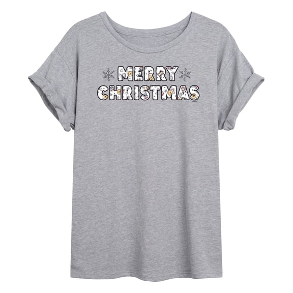 Disney Winnie The Pooh - Merry Christmas Characters - Women's Oversized T-Shirt