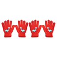 thumbnail image 2 of Minnieouse 1 par de guantes de invierno para niños, cómodos, cálidos, para tejer, para mantener el calor, cubiertas para los dedos con patrón 2piezas Rojo, 2 of 6