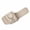 Beige, variant on Women Slides Sandals Summer Casual Metal Buckle Non Slip Square Open Toe Flat Slip On Slippers Vacation Slider Sandals Slipper Black 37