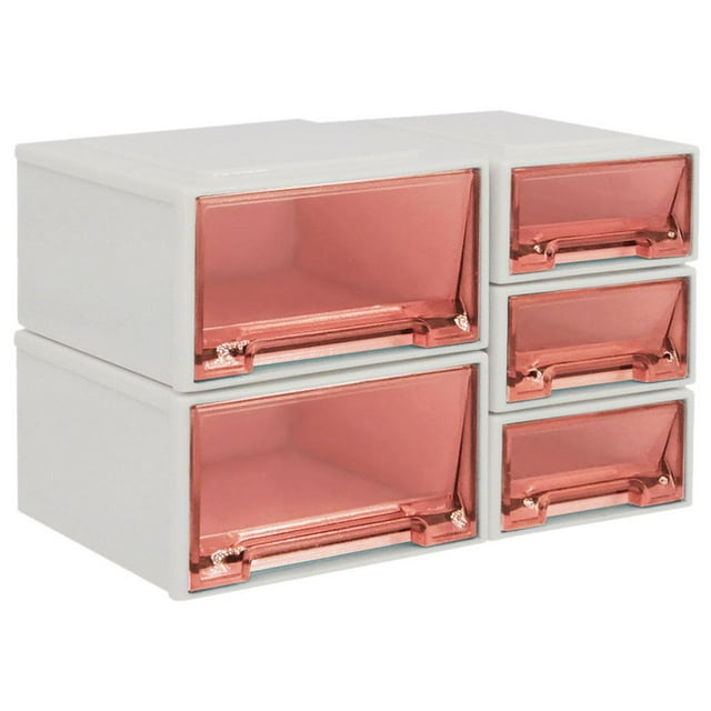 Caja de plástico Zulema multicolor grande y pequeña