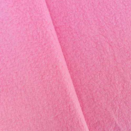 Bubble Gum Pink Double Sided Polar Fleece Knit, Fabric By the Yard