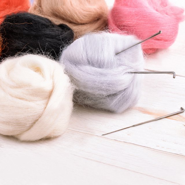 36/45 Colors Fibre Wool Yarn Roving For Needle Felting Hand DIY Craft Materials