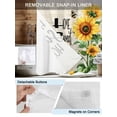 thumbnail image 3 of No Hook Cloth Fabric Shower Curtain with Snap in Liner, Sunflower Waterproof Shower Curtains Set with See Through Top Window, Summer Botanical Bee Farmhouse Watercolor Bath Curtains Shower 36"x72", 3 of 6