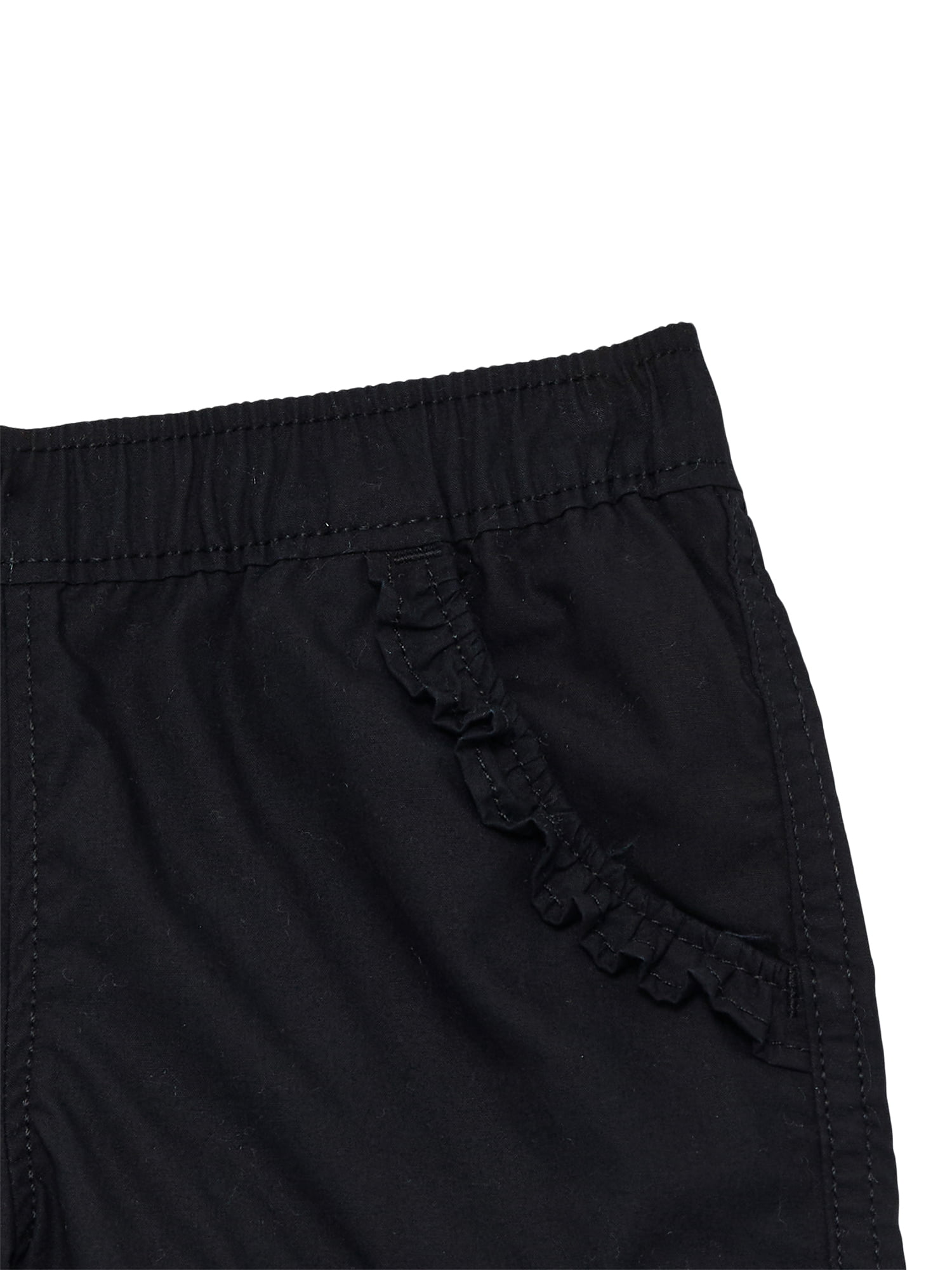 Wonder Nation Baby Girls Cotton Ruffle Pocket Shorts, Sizes 0M-24M