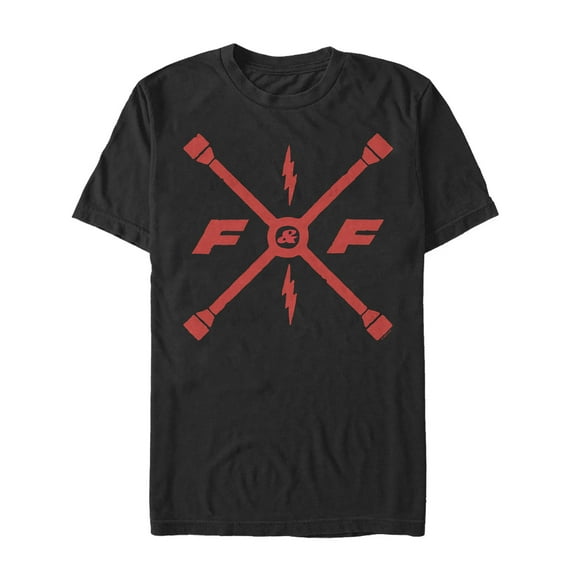 Men's Fast & Furious FF Lightning Logo  Graphic Tee Black 5X Large