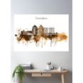 thumbnail image 2 of Greensboro North Carolina Warm Skyline Poster Wall Art, Modern Wall Decor For Living Room Bedroom, 8x12 UNFRAMED, 2 of 3