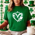 thumbnail image 6 of Hxlamzoo St Patrick's Day Shirt Women Lucky Four-Leaf Clover Graphic Shamrock Tshirt Spring Short Sleeve Tee Tops, 6 of 7
