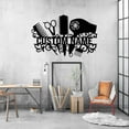 thumbnail image 2 of Craftnamesign Custom Hair Salon Metal Wall Art LED Light, Personalized Hair Stylist Name Sign, 2 of 5