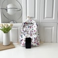 thumbnail image 3 of Mujer Mochila Mariposas Estampado floral Nylon Lindos Bolsas escolares para niñas (Blanco), 3 of 8