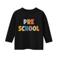 thumbnail image 3 of EnJoCho Preschool First Day of School Shirt Boys Girls Back-to-School Colorful Letter Graphic Long Sleeve Little Kid Casual Tee Top Toddler Girl Crewneck School Tee, 3 of 3