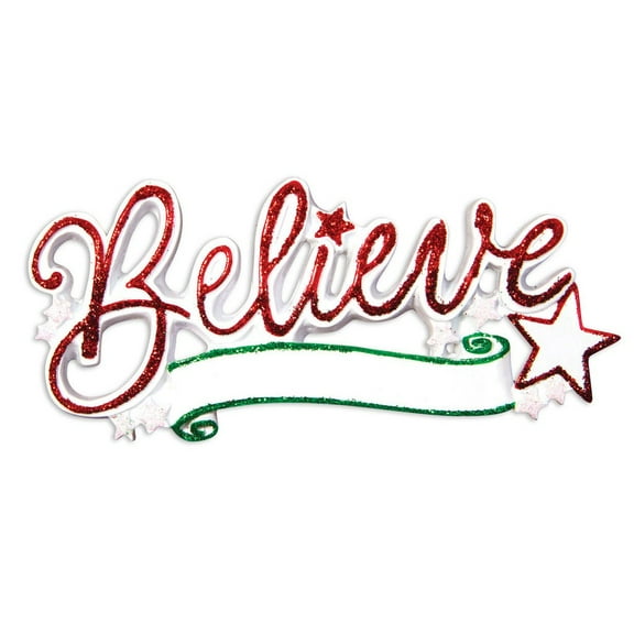 Christmas BELIEVE Personalized Christmas Ornament DO-IT-YOURSELF