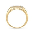 thumbnail image 3 of 10kt Yellow Gold Mens Round Diamond Square Cluster Ring 1/3 Cttw, 3 of 4