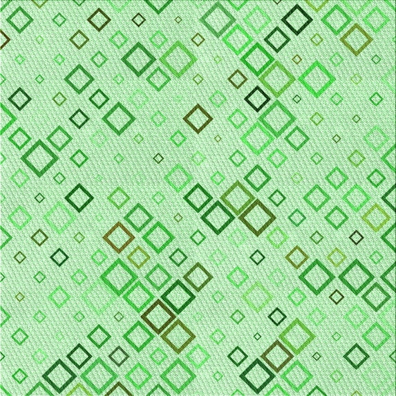 Ahgly Company Indoor Square Patterned Light Green Area Rugs, 6' Square