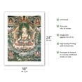 thumbnail image 2 of Manjushri - Gentle Glory - Bodhisattva of Wisdom - Vintage Tibetan Thangka Buddhist Painting - Tibet, 13th Century - Bamboo Fine Art 290gsm Paper Print (Unframed) 18x24in, 2 of 4