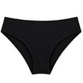 thumbnail image 4 of Ocealan Kids Girls Solid Color Bikini Brief Triangle Swim Bottoms Bathing Shorts Swimwear A-Black 12, 4 of 5