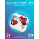 thumbnail image 3 of Auriculares Bluetooth Yoidesu elegantes en forma de corazón rojos para niñas, 3 of 9
