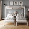 thumbnail image 4 of Ktaxon Metal Twin Triple Bunk Bed, Twin over Twin over Twin XL Bed Frame for 3, Separates Into 3 Twin Beds, White, 4 of 9