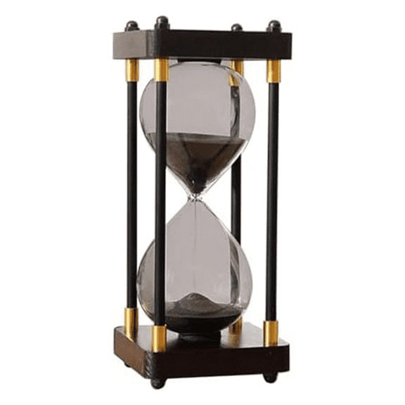 Large Hourglass 60 Minutes, Hourglass, Rainbow Glass Gift for Home, Desk,Black
