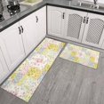 thumbnail image 2 of Pioneer Flower Floral Print Pattern Kitchen Rugs Sets Of 2, Anti Fatigue Non Slip Washable Floor Mats for Kitchen Sink Laundry, 17X30 Inch + 17X47 Inch, 2 of 6