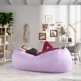 thumbnail image 3 of GDF Studio Tucker Modern Microfiber 8 Foot Pastel Bean Bag, Lavender, 3 of 10