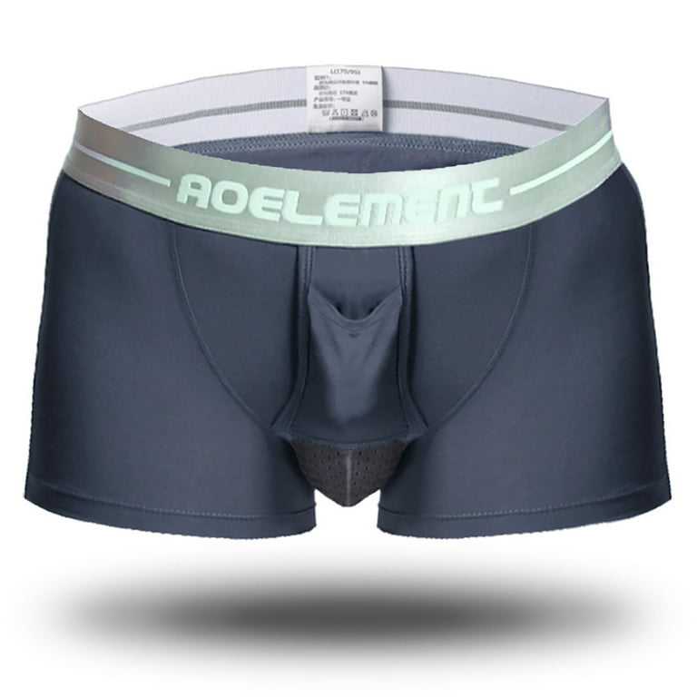 Cathalem Mens Undies Breathe Underpants Separation Underwear Menâ€™s Men's  underwear Boxes Underwear Underpants Grey Large