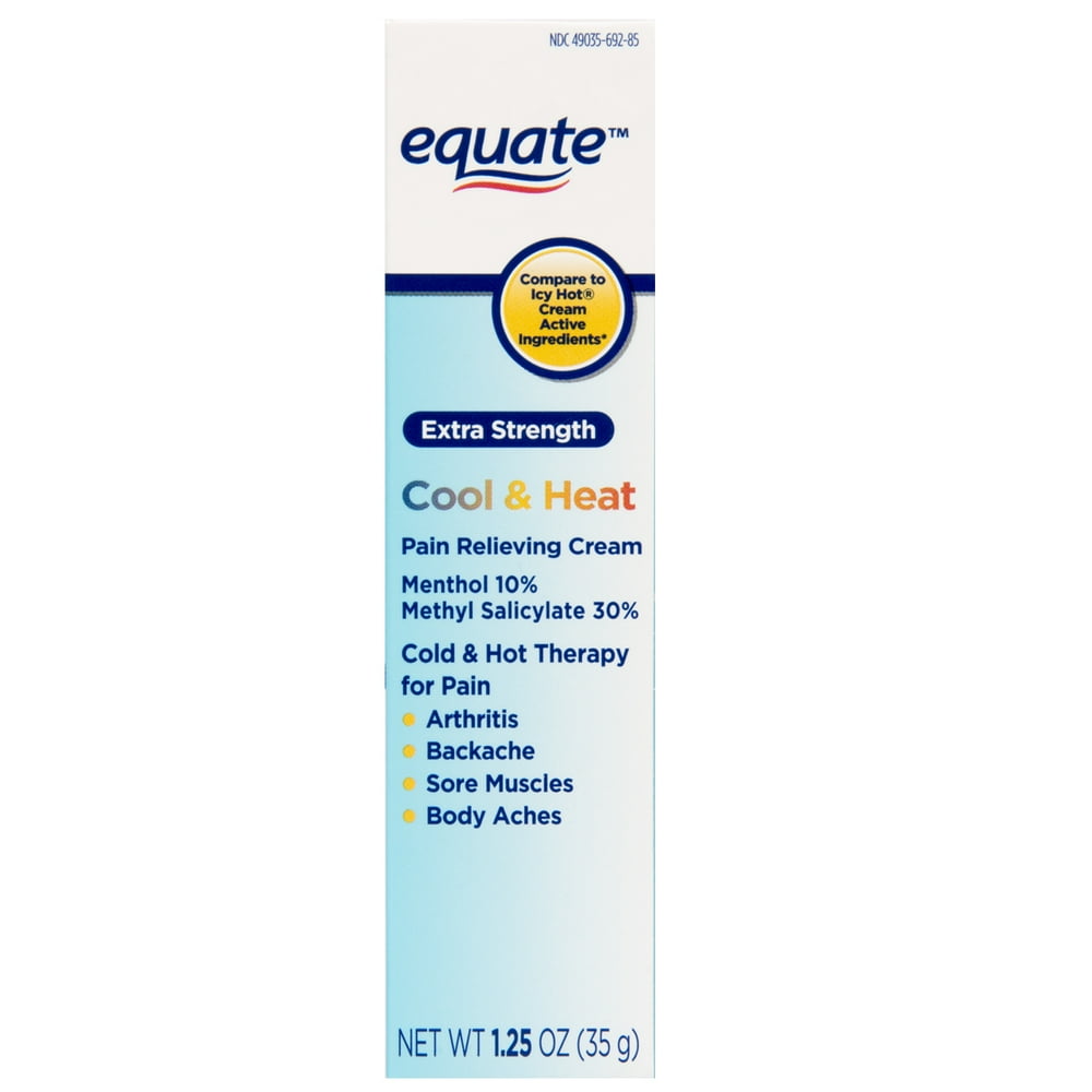 Equate Extra Strength Cool & Heat Pain Relieving Cream, 1.25 Oz