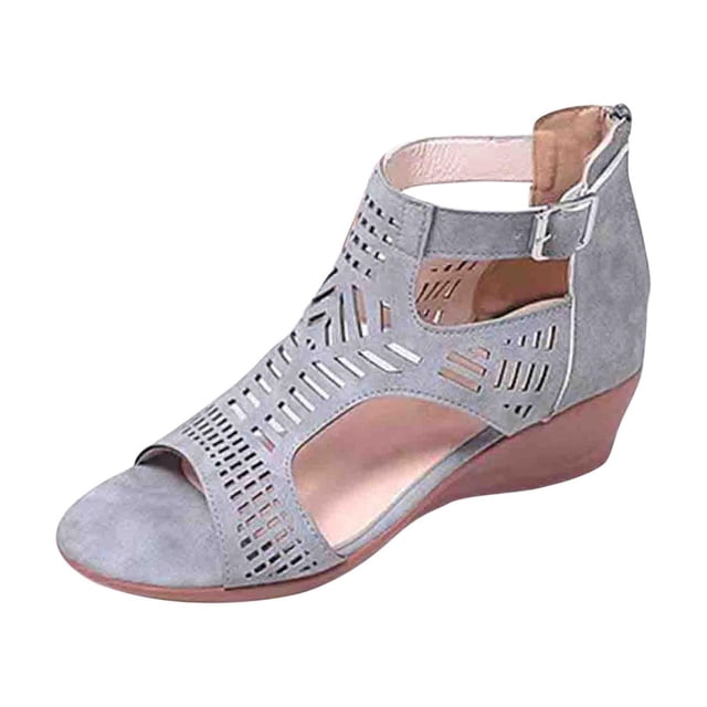 Amzcrzy Zapatos de mujer,Zapatos de mujer,Zapatillas de mujer, Sandalias cómodas con cuña y hebilla para mujer Sandalias Mujer Zapatillas De Casa