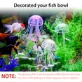 thumbnail image 5 of Jellyfish Aquarium Decorations, DISEN 4pcs Glowing Effect Artificial Jellyfish Aquarium Decor Fish Tank Silicone Ornament, Instant Suction Cup Installation, 5 of 8