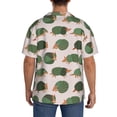 thumbnail image 3 of Gukieu Cute Armadillo Print Men's Short-sleeved Shirts, Button-down Pocket Shirts, T-shirts, Beach Vacation Travel Summer Clothing-Large, 3 of 5