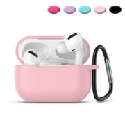Apple Airpods Pro Skin, For Airpods Charging Case Skin for Airpods 3rd, Takfox 360° Protective Portable Silicone Cover Skin for Airpods 3 [Front LED Visible] Accessories w/ Keychain - Light Pink