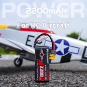 3S Lipo Battery 2200mAh 11.1V 35C(Burst 70C) with XT60 Plug Rechargeable High Capacity RC Airplane Battery Soft Case Fit for FPV Drone Airplane RC Quadcopter Helicopter