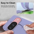 thumbnail image 3 of Compatible with Google Pixel 9 Case with Ring Kickstand Green, Google Pixel 9 Phone Case Silicone Liquid with Soft Microfiber Lining Slim Shockproof Protective Cover (Purple), 3 of 14