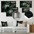 thumbnail image 4 of Designart "Surrendering to Fractals Gold and Blue V" Abstract Fractal Metal Wall Decor, 4 of 5