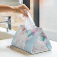 thumbnail image 5 of Tissue Box Cover, Cute Elephant Bunny Flying With Balloon Rectangular Leather Tissue Holder - Tissue Case Facial Paper Organizer for Bathroom, Vanity Countertop, Tabletop, Car, Napkin, 5 of 6