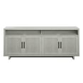thumbnail image 2 of Twin Star Home Coastal TV Stand for TVs up to 80" with Linen Door Panels, Fairfax Oak, 2 of 8