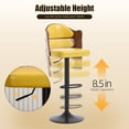 thumbnail image 5 of MOONMISS Swivel Bar Stools Set of 2, Wooden Kitchen Bar Chairs with Back, PU Leather Counter Height Barstools for Kitchen Island,Yellow, 5 of 5