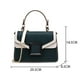 thumbnail image 2 of Bolso de mano sencillo de moda, bolso bandolera de PU, color verde oscuro, 2 of 5