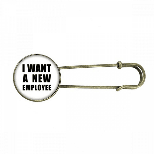 Je Veux un Nouvel Employé Art Déco Mode Rétro Métal Broche Broche Clip Bijoux