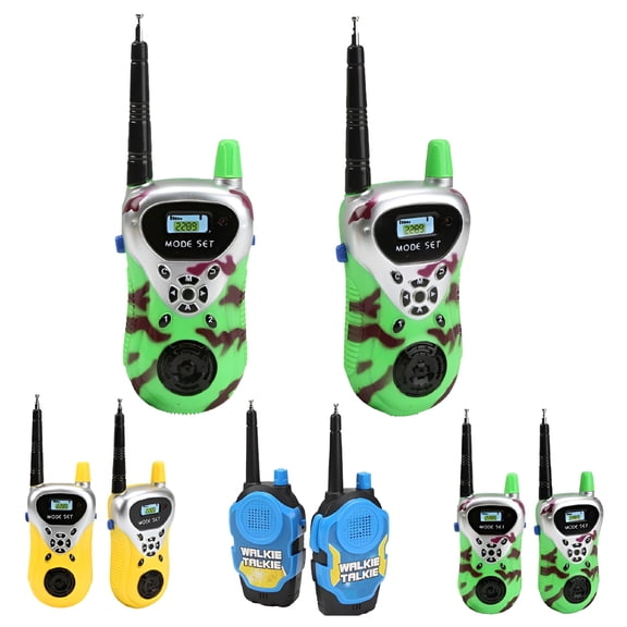 BESTSKY 2Pcs Kids Walkie Talkies, 3-14 Year Old Girl and Boy Gifts Toys, Children's Walkie Talkie Set Outdoor Adventures Hiking Camping Gear Games for Girls and Boys