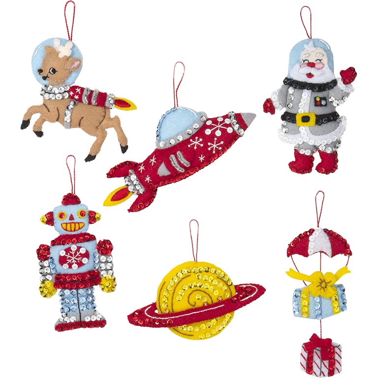 Bucilla Felt Applique Ornament Kit, Christmas Angels, 6 Pieces -  Walmart.com