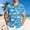 Yellow, variant on Zylanna Men's Button Down Shirts, Hawaii Print Casual Short Sleeve Turn Down Collar Fashion Tops for Men Multicolor